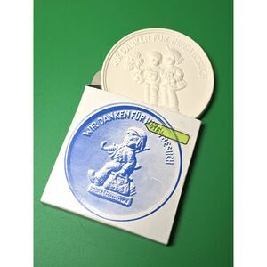 Vintage Goebel Hummel Medallion Plaque 1985 Porcelain In Box W. Germany Souvenir